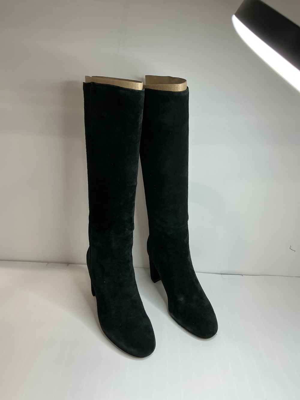 Italian Suede Block Heel Boots